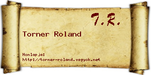 Torner Roland névjegykártya